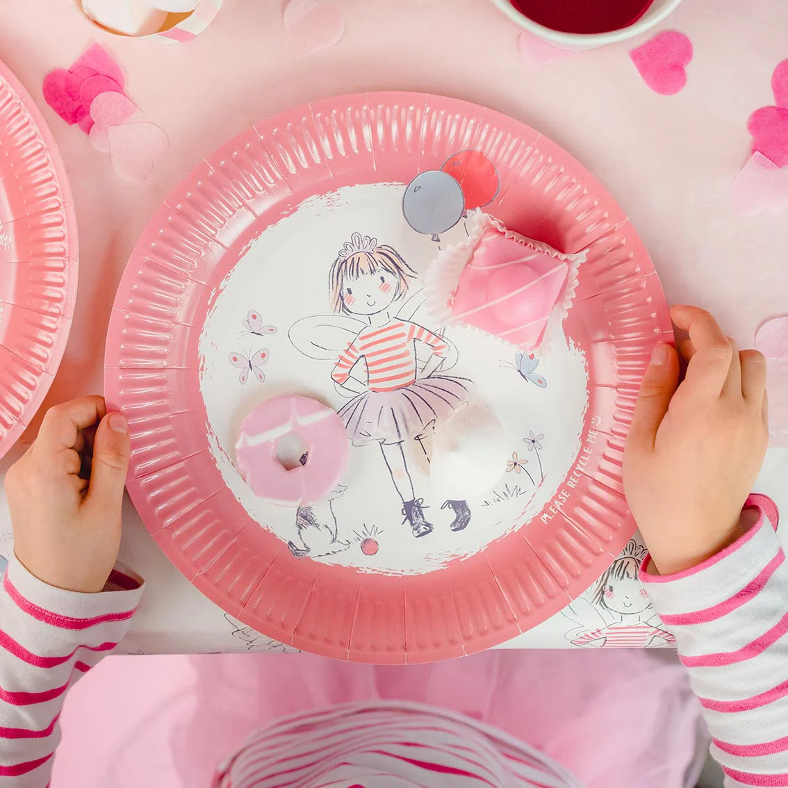 Tilly & Tigg Pink Recyclable Paper Plates - 12 Pack - Anilas UK