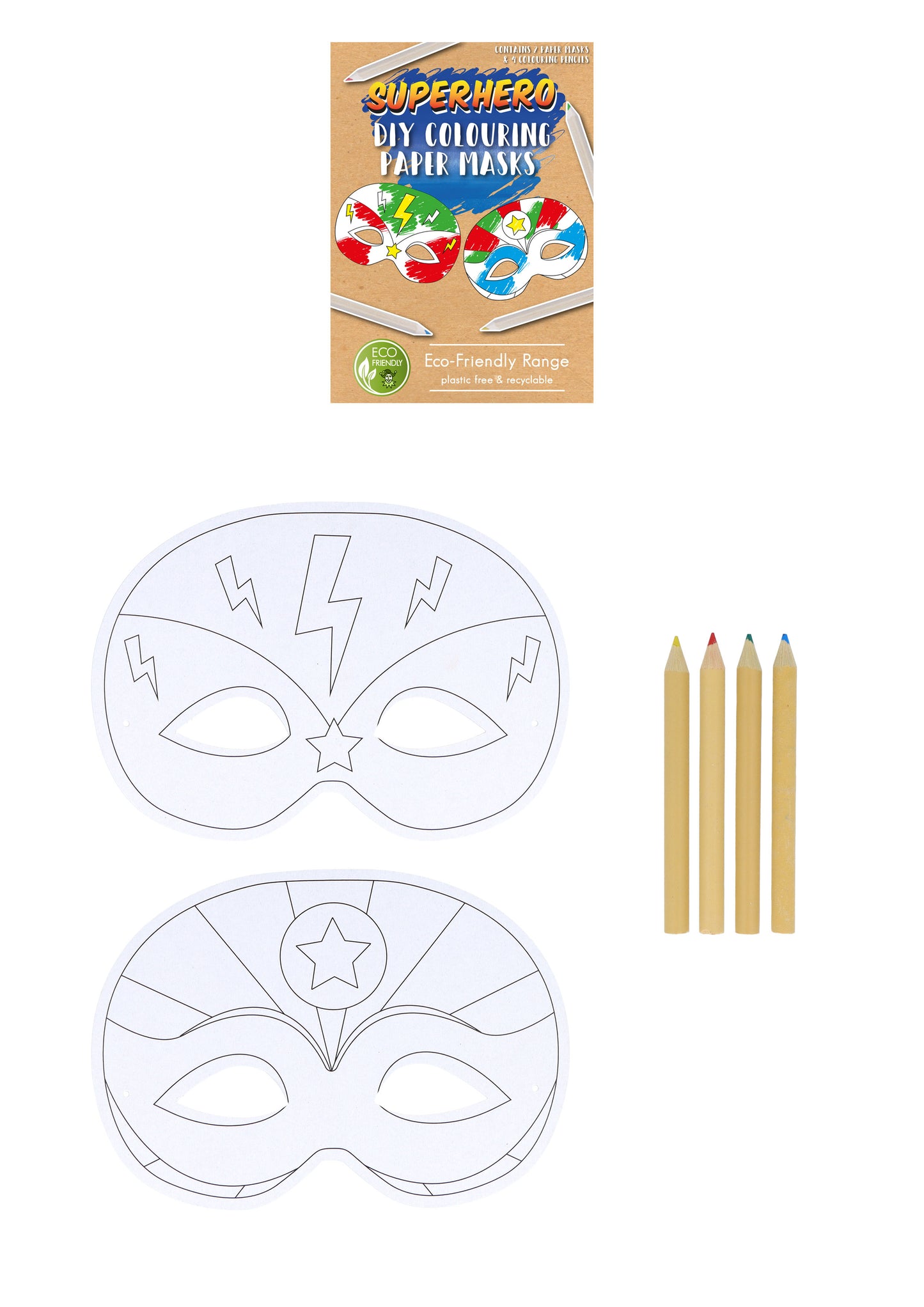 Superhero Colour in your own Masks - Anilas UK