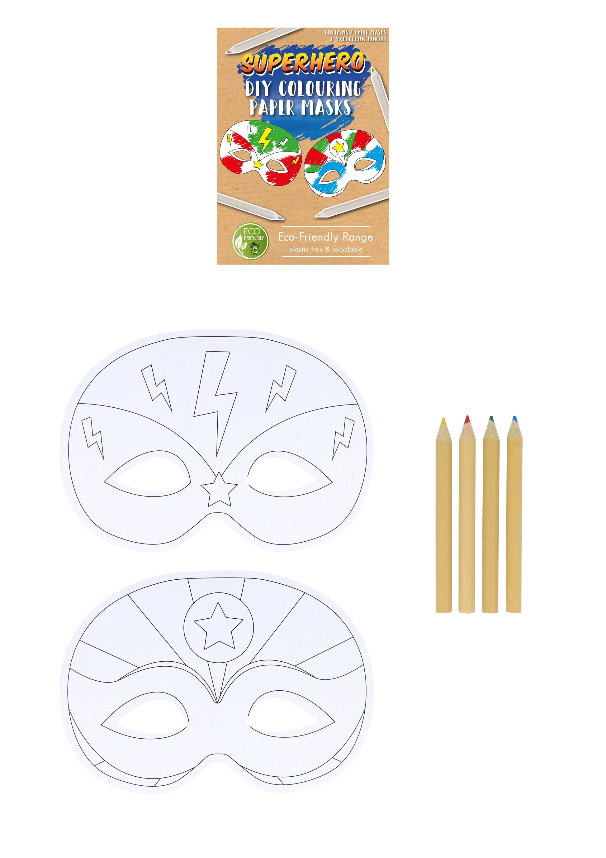 Superhero Colour in your own Masks - Anilas UK