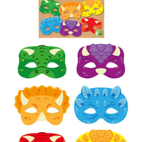 Dinosaur Paper Masks (pack of 12) - Anilas UK