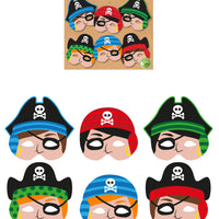 Pirate Paper Masks (pack of 12) - Anilas UK