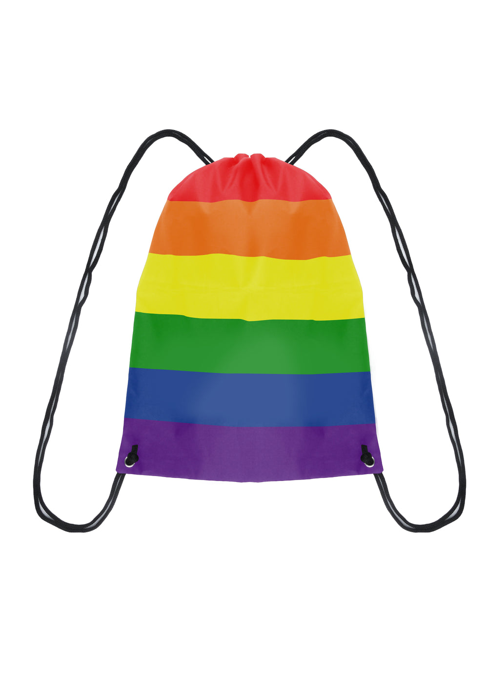 Rainbow Stripe Drawstring Bag