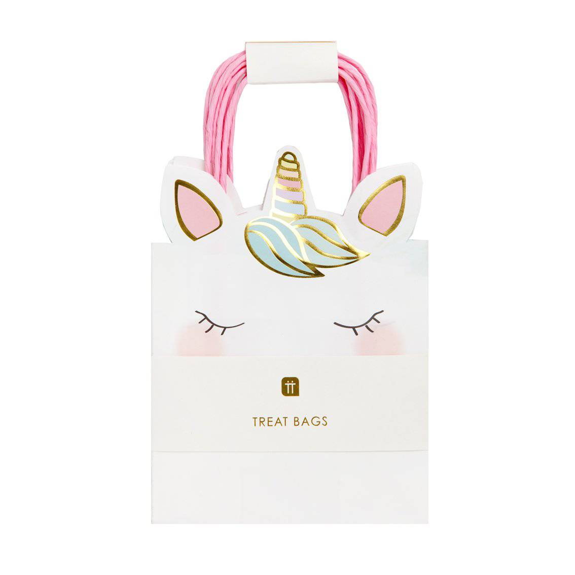 Set of 6 White Unicorn Party Bags - Anilas UK
