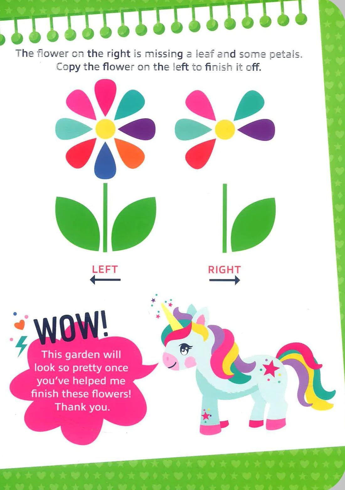 Unicorn Wipe Clean Book with Pen - Anilas UK