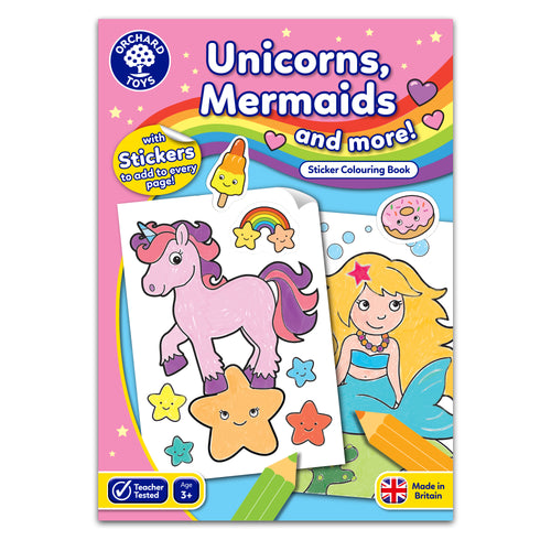 Unicorns, Mermaids and More Sticker and Colouring Book - Anilas UK
