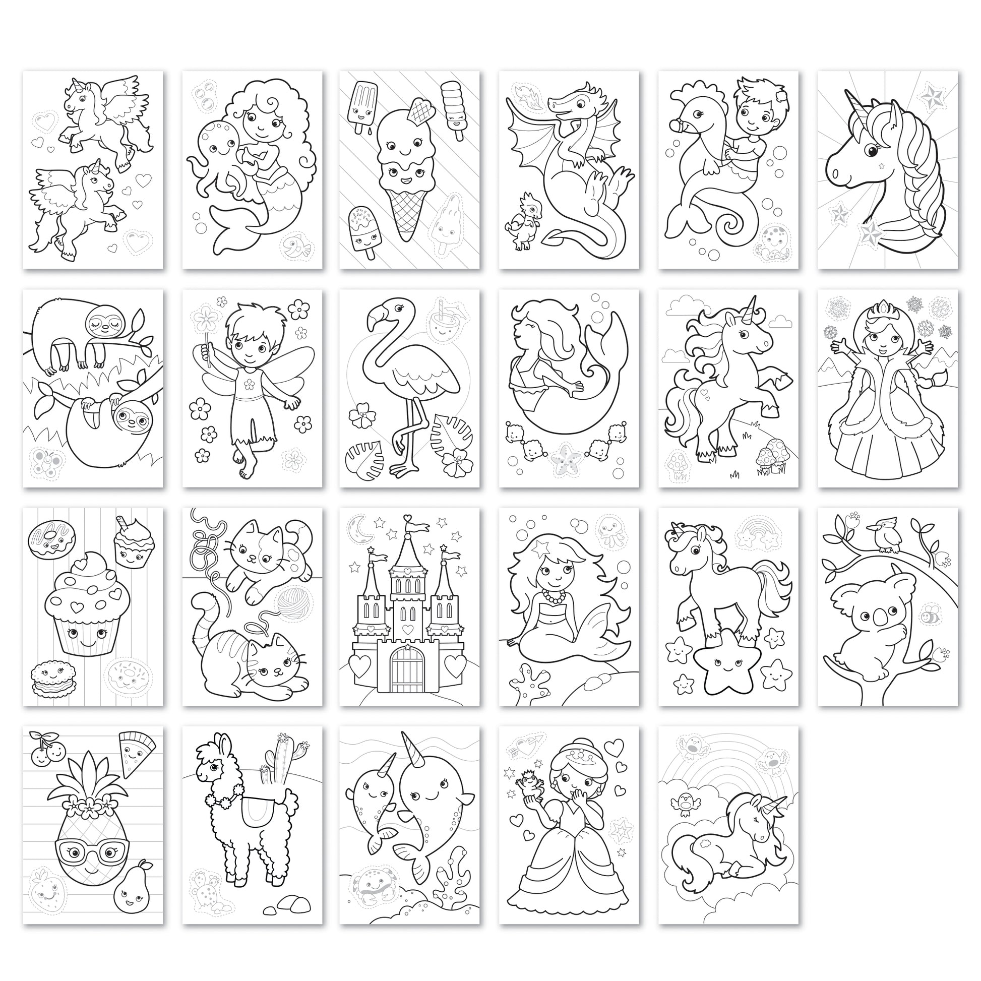 Unicorns, Mermaids and More Sticker and Colouring Book - Anilas UK