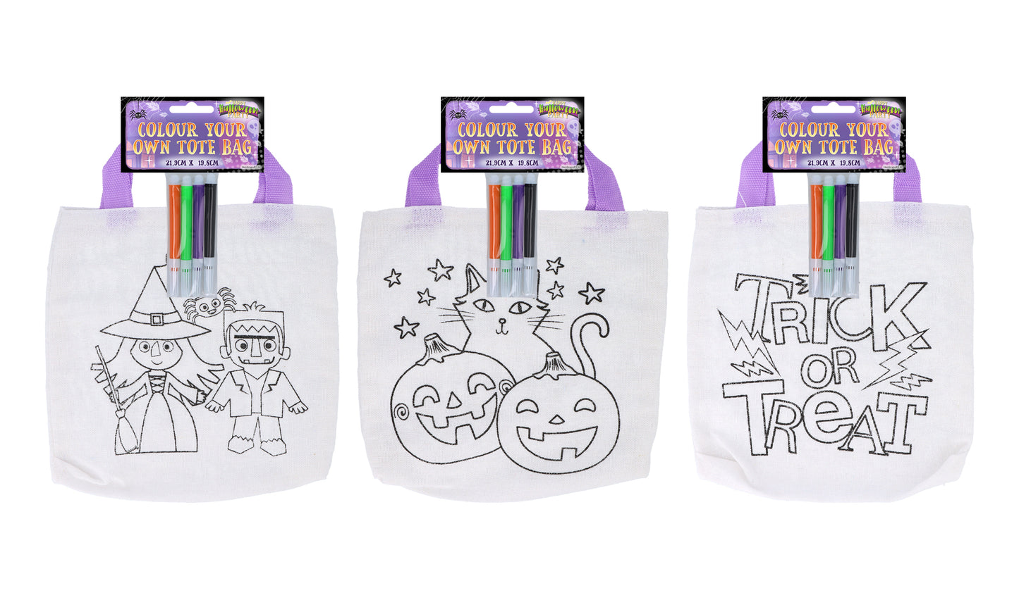 Halloween Colour-Your-Own Tote Bag - Anilas UK
