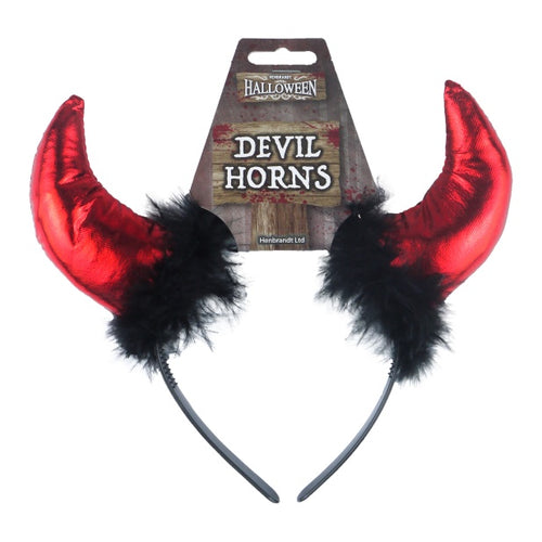Devil Horns with Fur Headband - Anilas UK