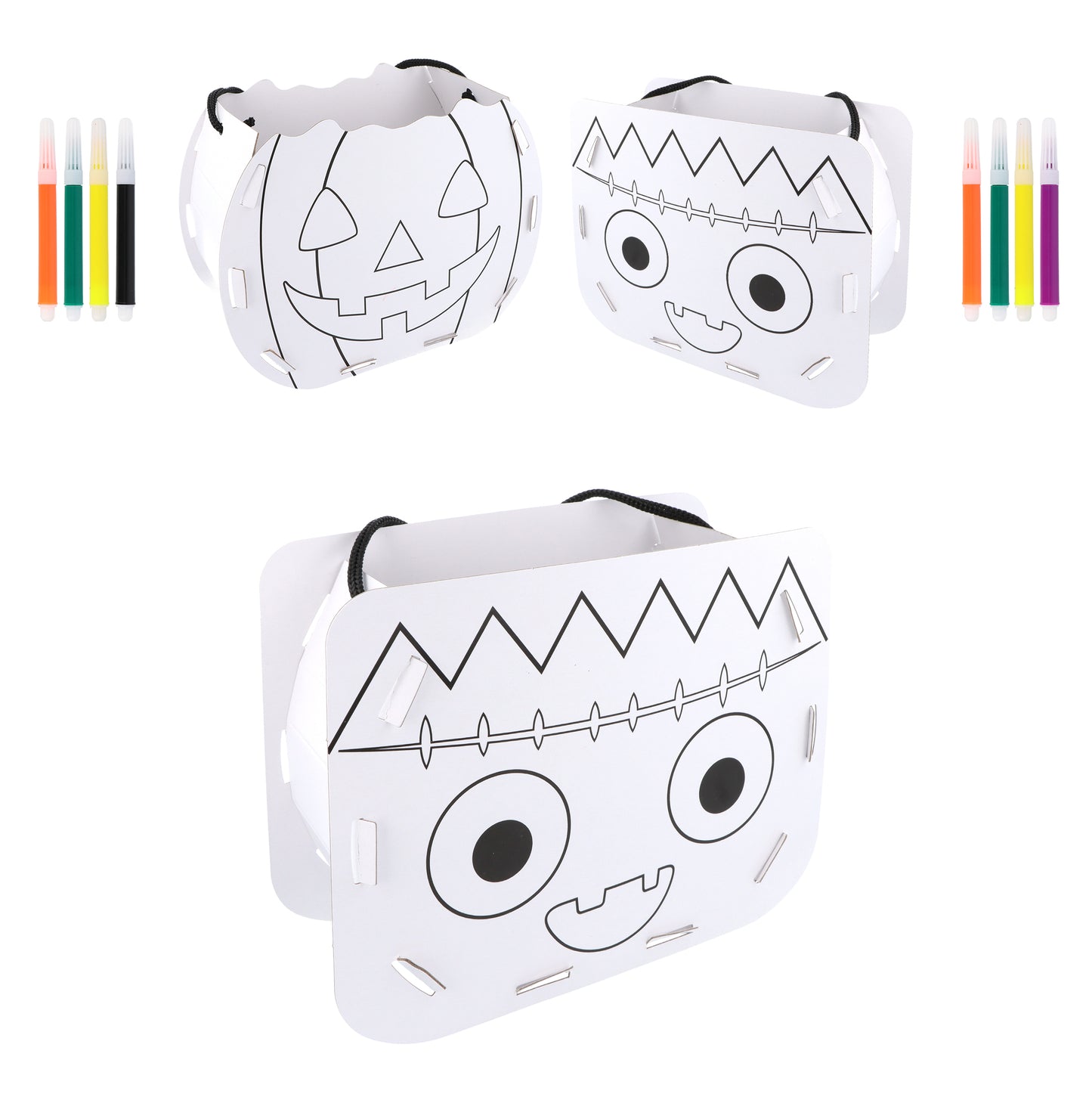 DIY Halloween Bucket Set with 4 Colouring Pens - Anilas UK