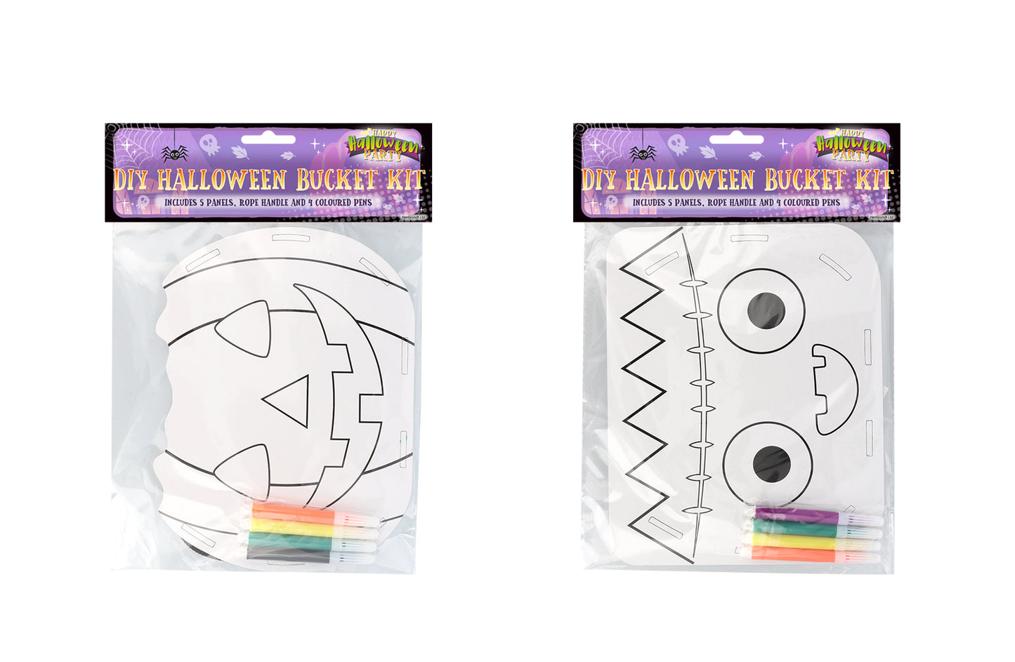 DIY Halloween Bucket Set with 4 Colouring Pens - Anilas UK