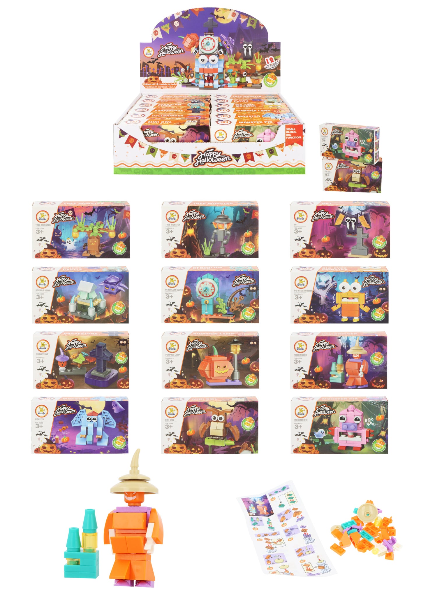 Happy Halloween Building Block Brick Kit - Anilas UK