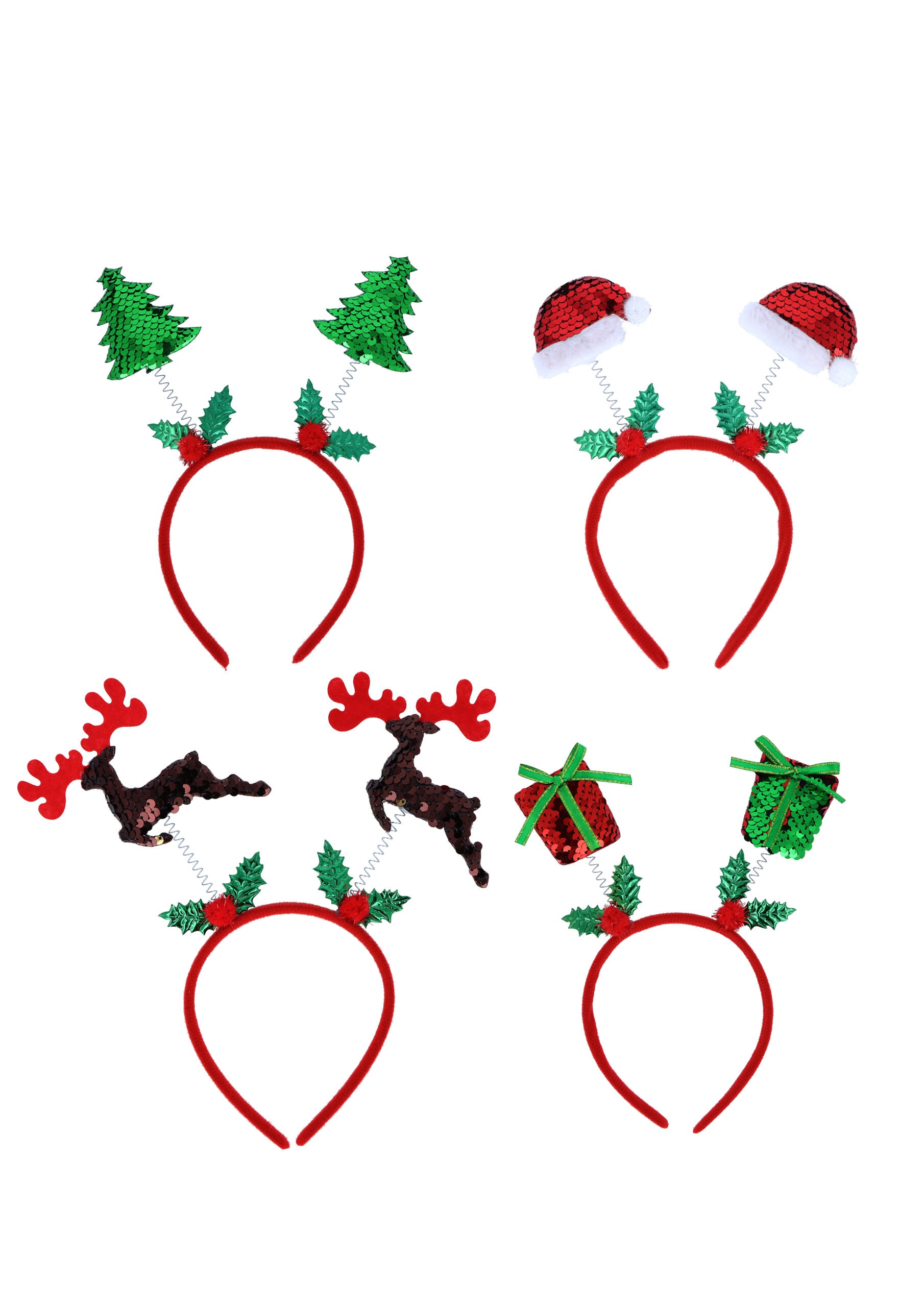 Sequin Christmas Headband With Boppers - Anilas UK