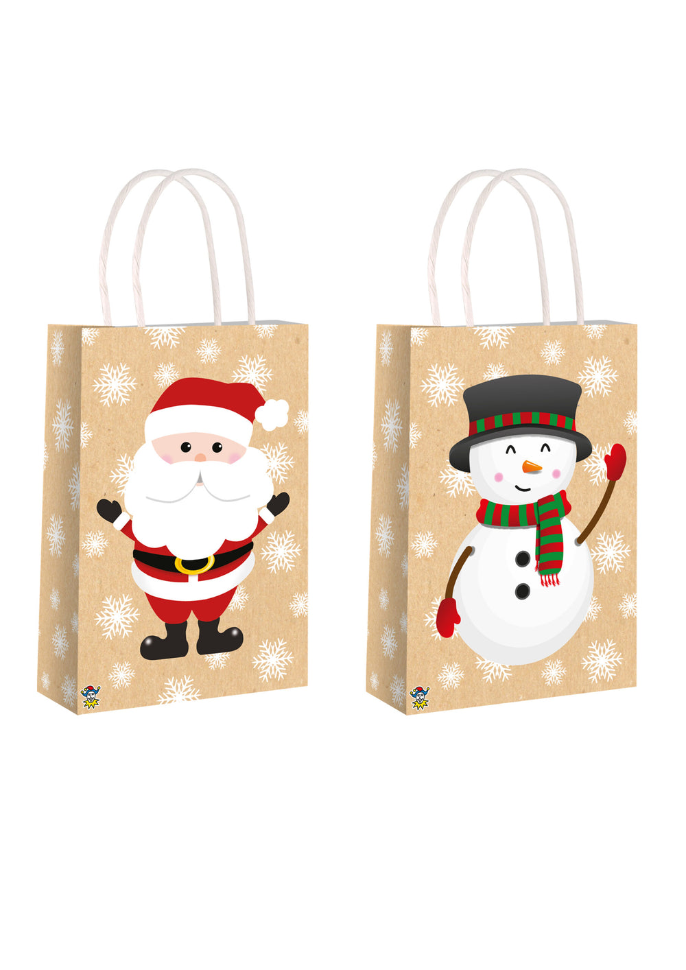 Christmas Brown Kraft Paper Gift Bags