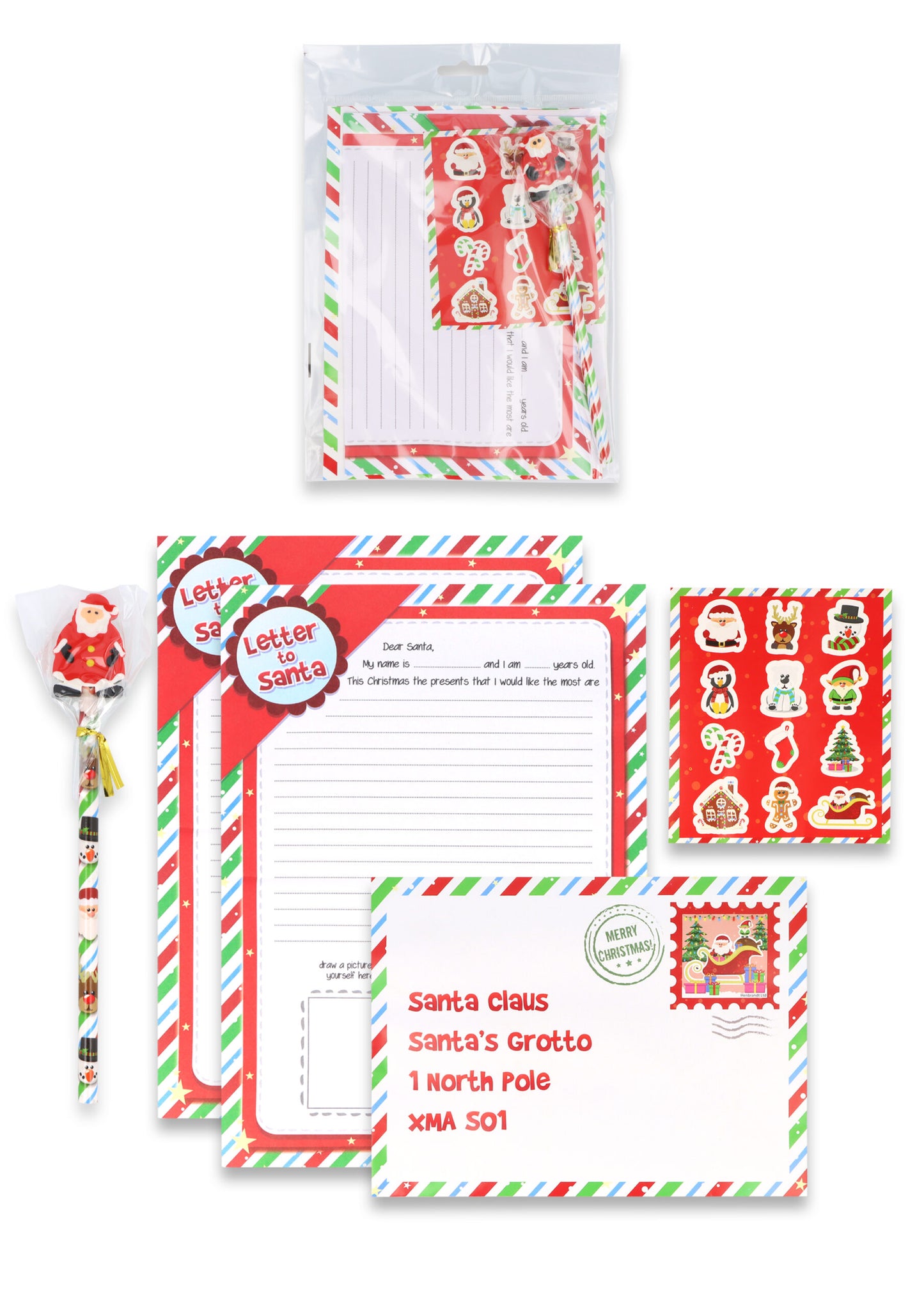 Christmas Santa Letter Writing Kit (5 pieces)