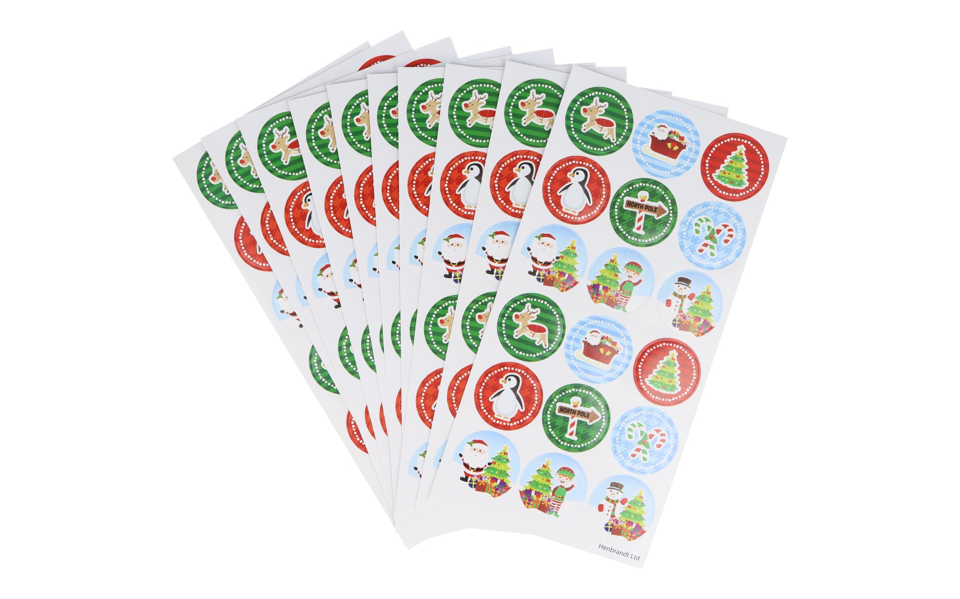 10 Large Christmas Sticker Sheets - Anilas UK
