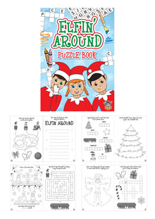 Mini Elfin Around Colouring Puzzle Books - Anilas UK