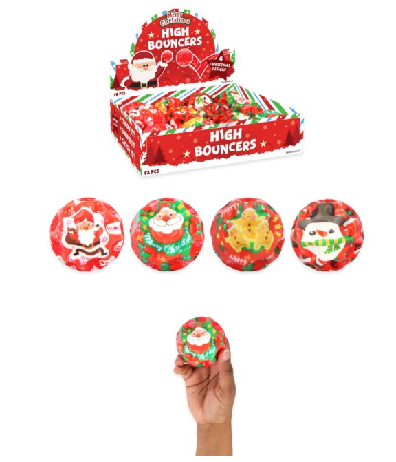 Christmas High Bounce Balls (6.3cm)