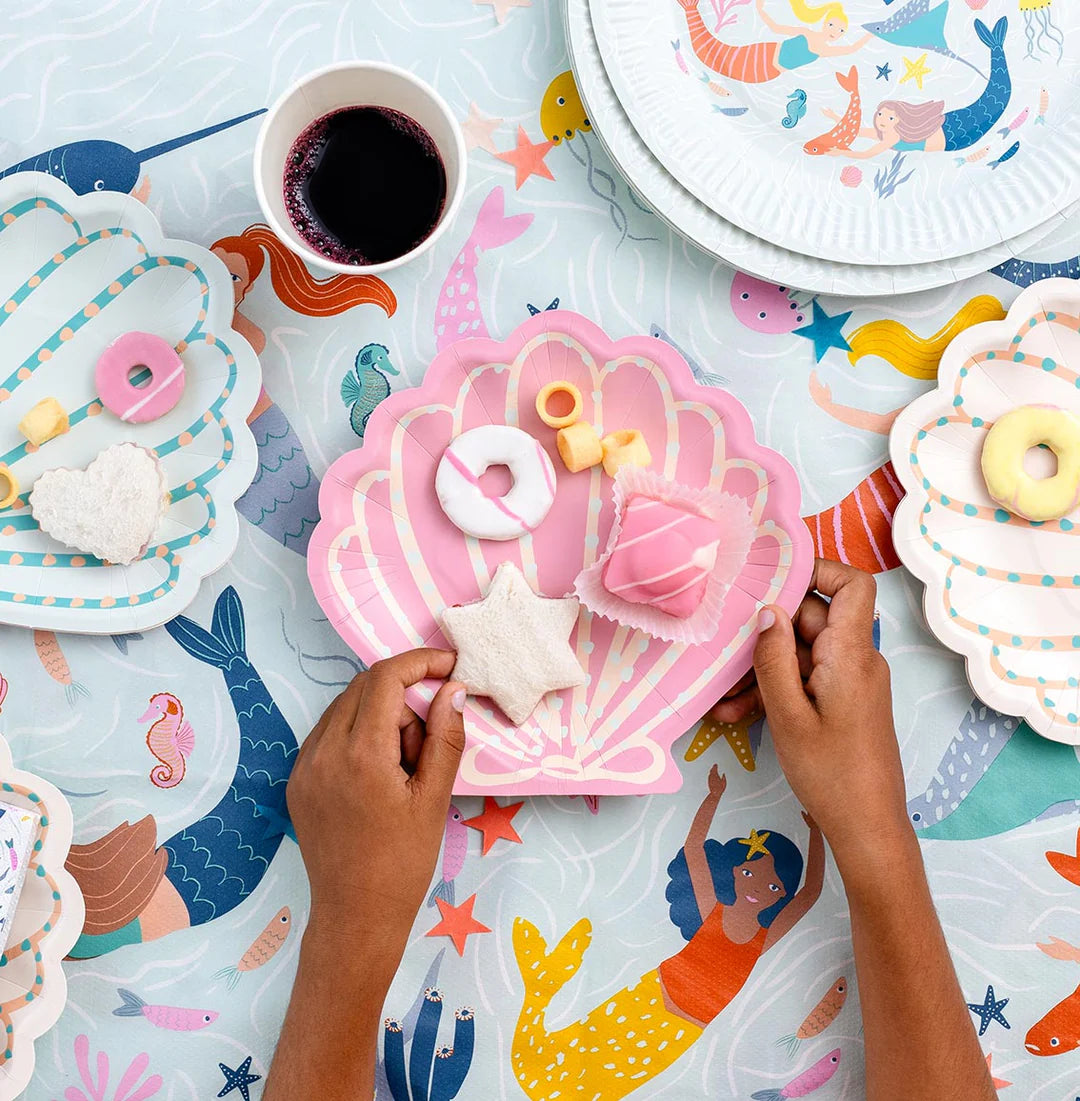 Mermaid & Sea Creatures Paper Table Cover - Anilas UK