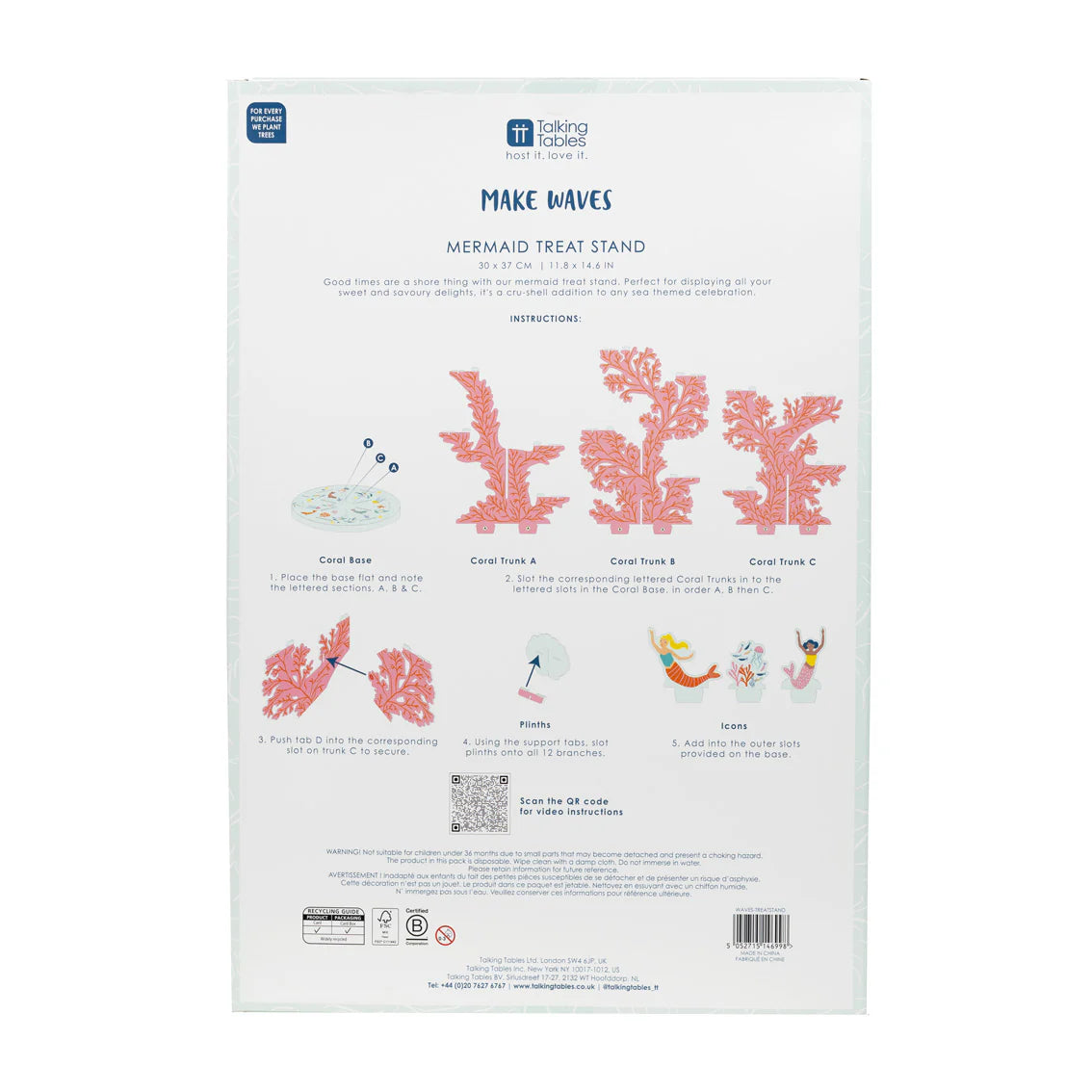 Mermaids and Coral Reef Cake Stand - Anilas UK