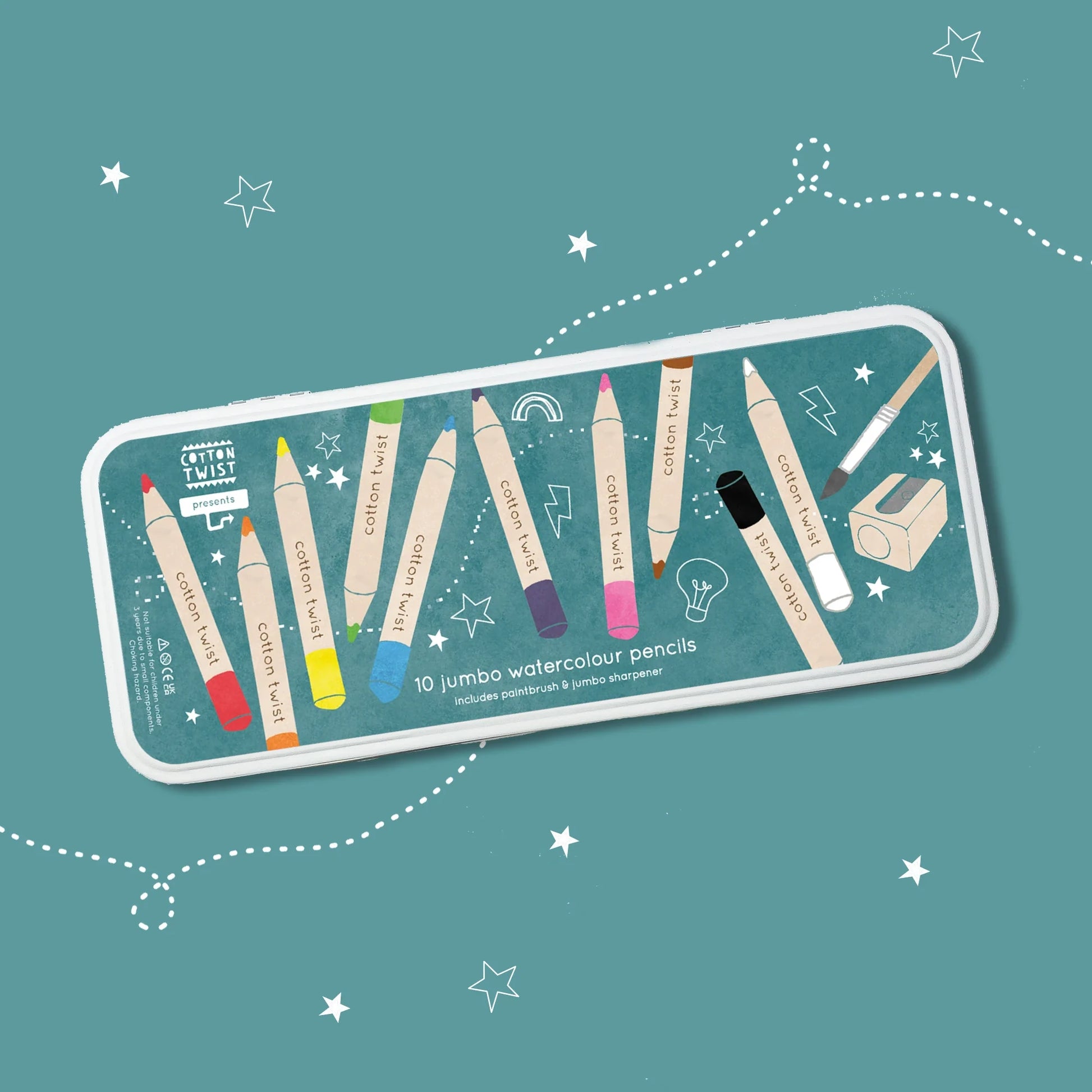 Jumbo Watercolour Pencils Tin - Anilas UK