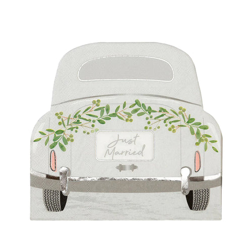 Botanical Bride Car Shaped Wedding Napkins - Anilas UK