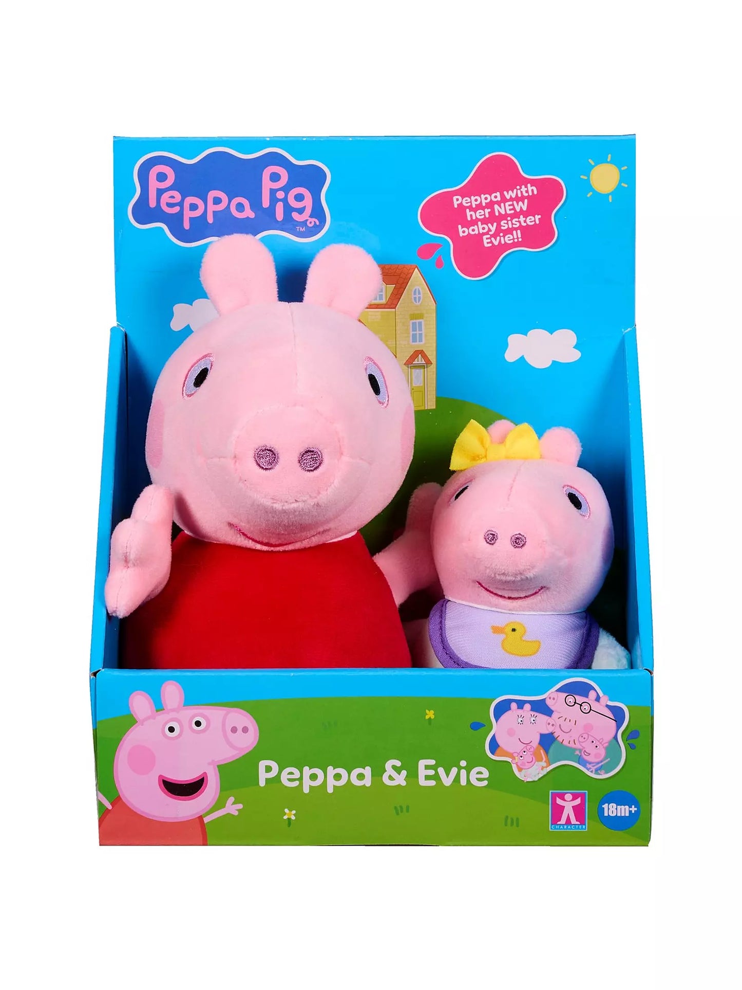 Peppa Pig & Baby Evie Plush Toy Set, 16 cm, 2-Pack - Anilas UK