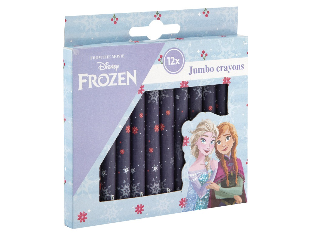 Disney Frozen Set of 12 Jumbo Wax Crayons - Anilas UK