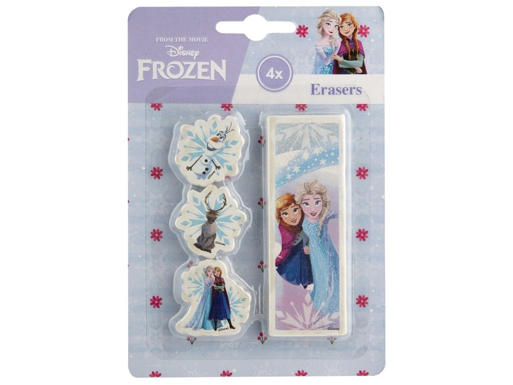 Disney Frozen Erasers – 4 Pack Kids Erasers Set (Elsa, Anna & Olaf) - Anilas UK