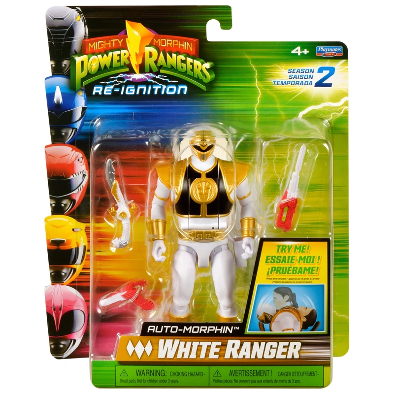 Mighty Morphin Power Rangers Auto-Morphin White Ranger Action Figure - Anilas UK