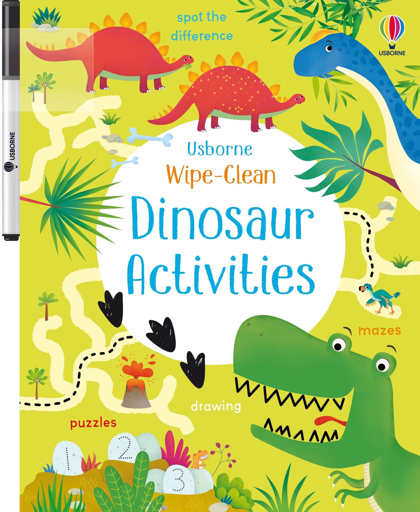 Wipe-Clean Dinosaur Activities Book - Anilas UK