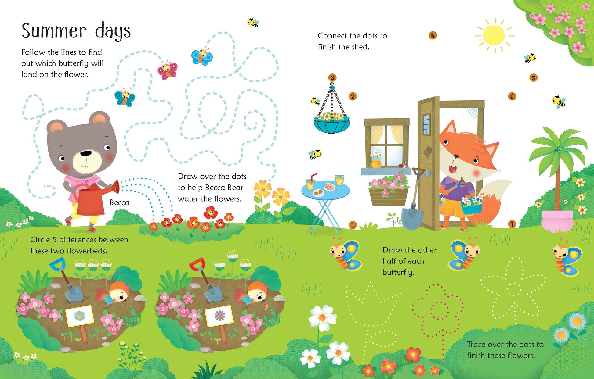 Wipe-Clean Garden Activities Book - Anilas UK