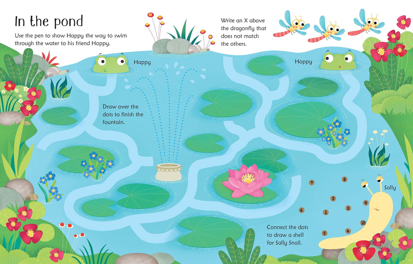 Wipe-Clean Garden Activities Book - Anilas UK
