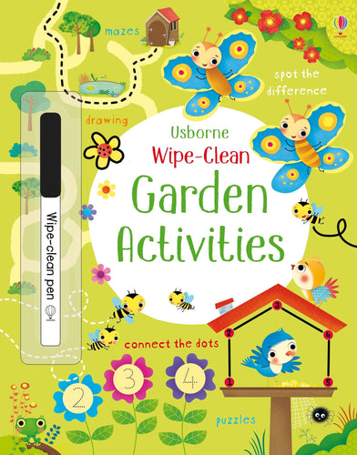 Wipe-Clean Garden Activities Book - Anilas UK