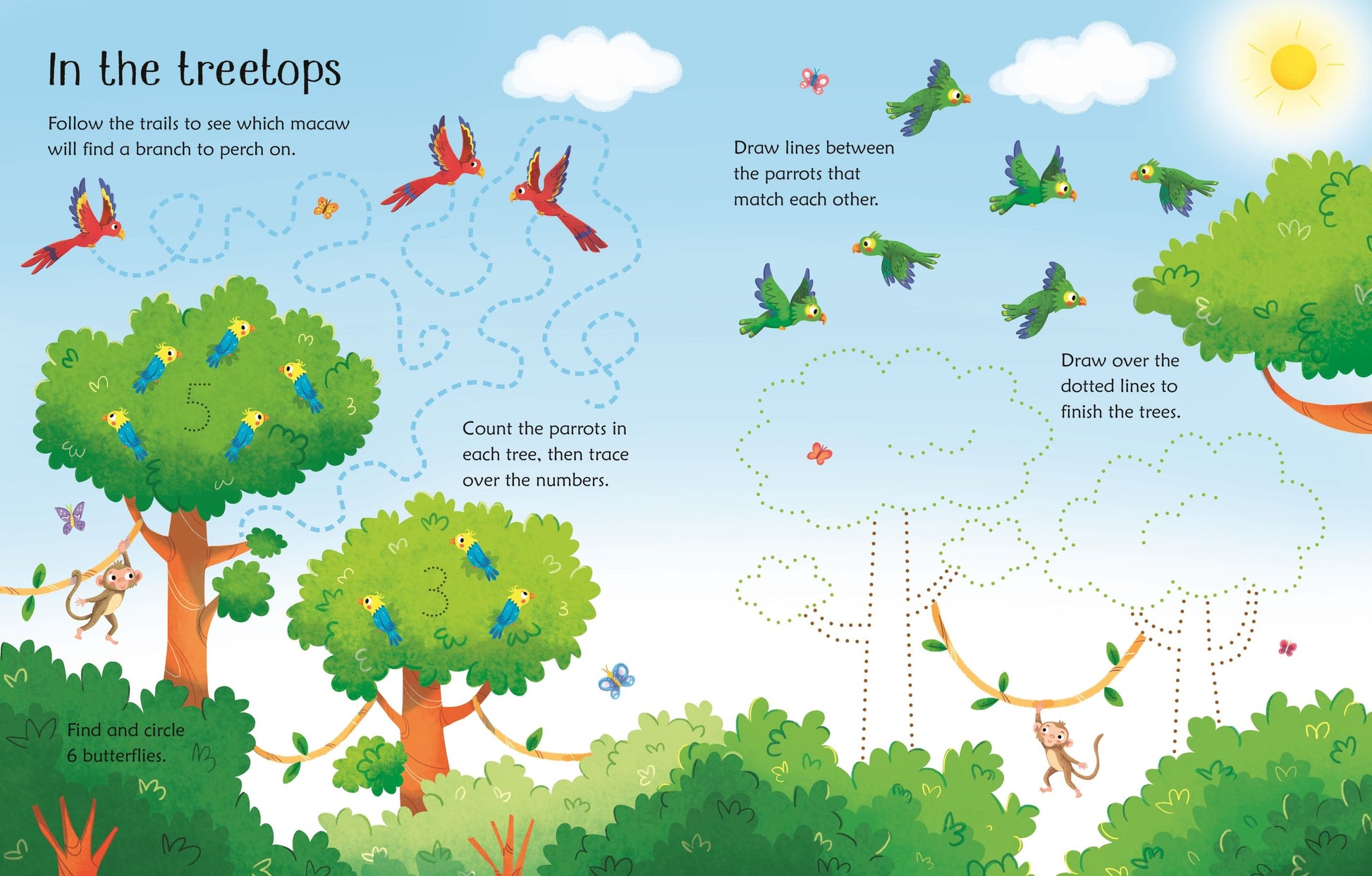 Wipe-Clean Jungle Activities Book - Anilas UK