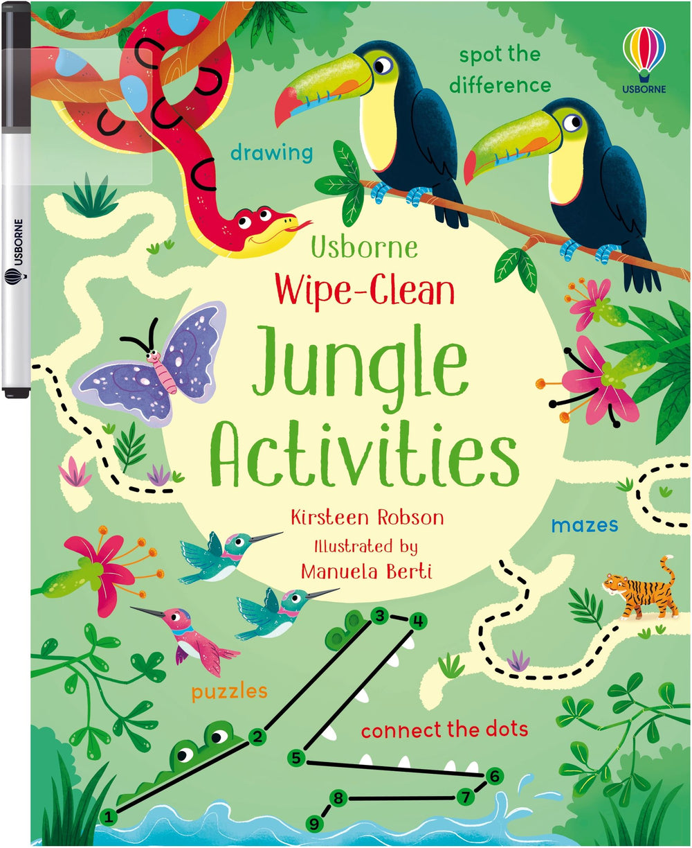 Wipe-Clean Jungle Activities Book - Anilas UK