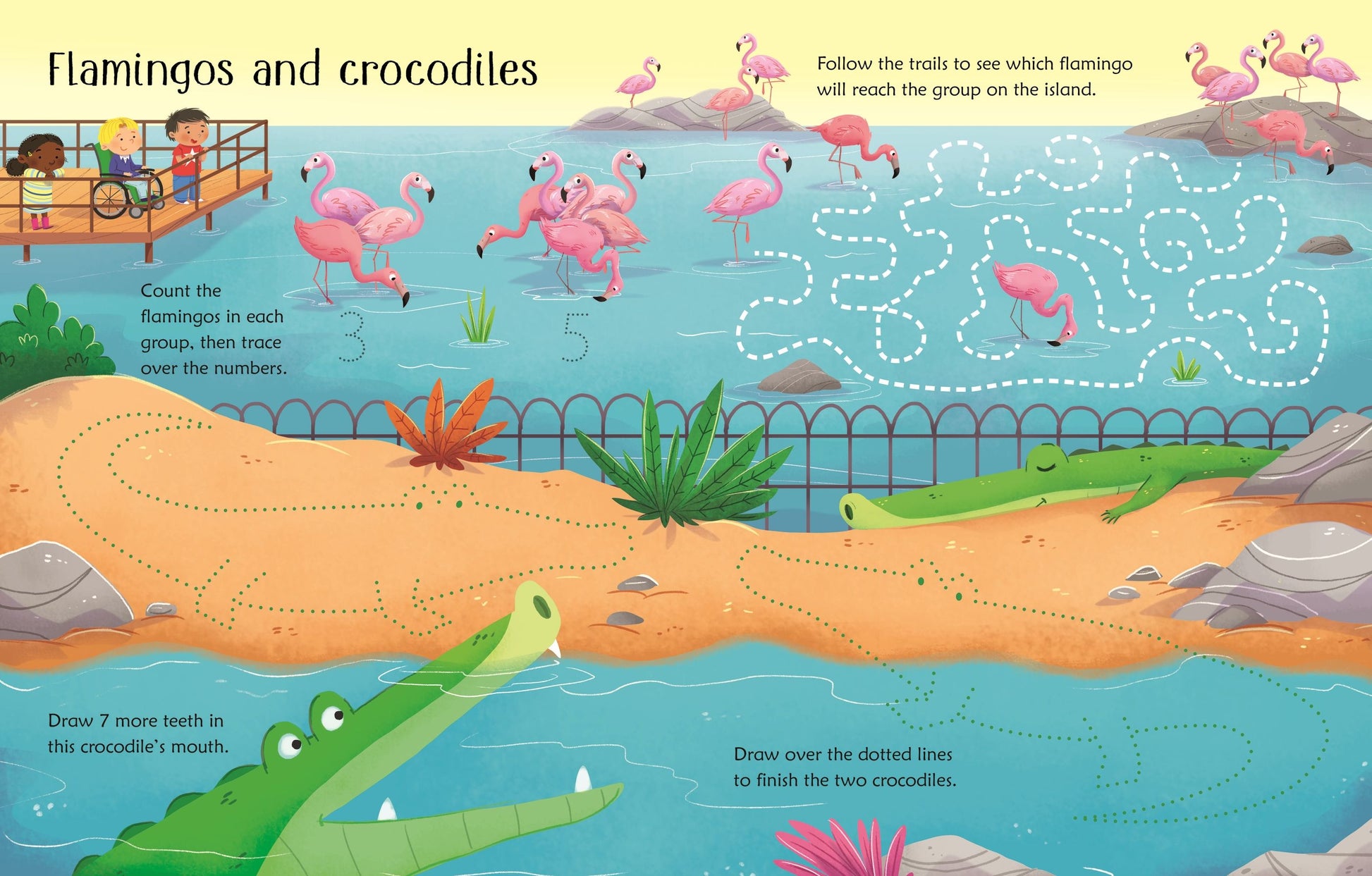 Wipe-Clean Zoo Activities Book - Anilas UK