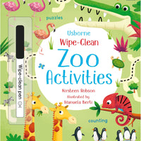 Wipe-Clean Zoo Activities Book - Anilas UK