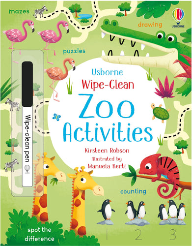 Wipe-Clean Zoo Activities Book - Anilas UK