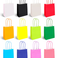 12 Colours Party Bags With Coloured Handles (12 pack)