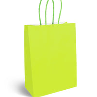 Lime Green Paper Party Bags