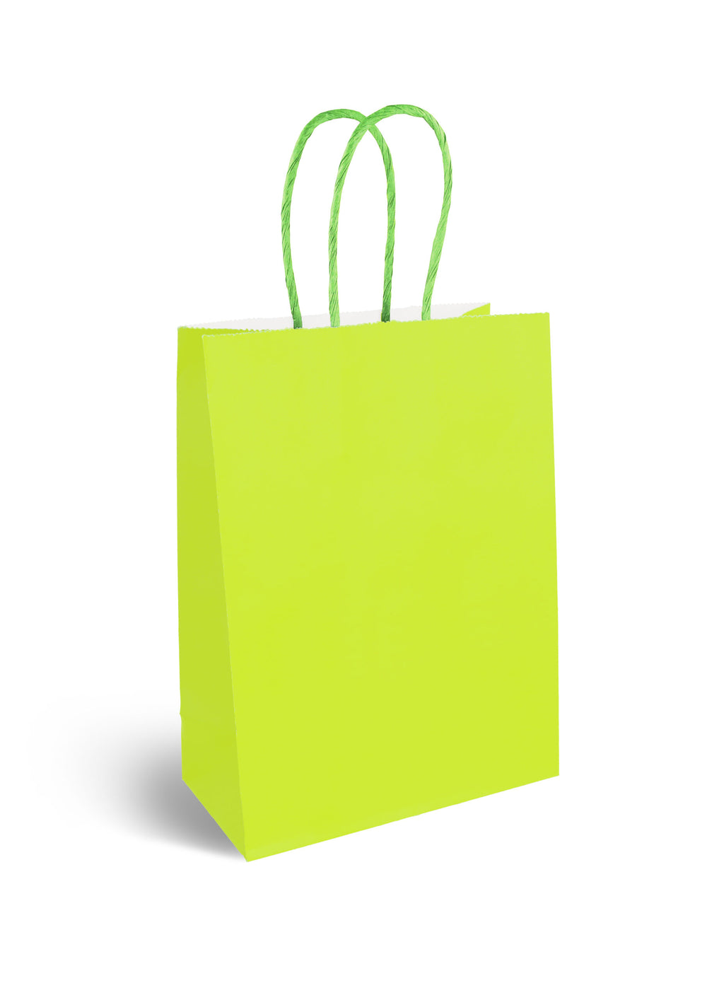 Lime Green Paper Party Bags