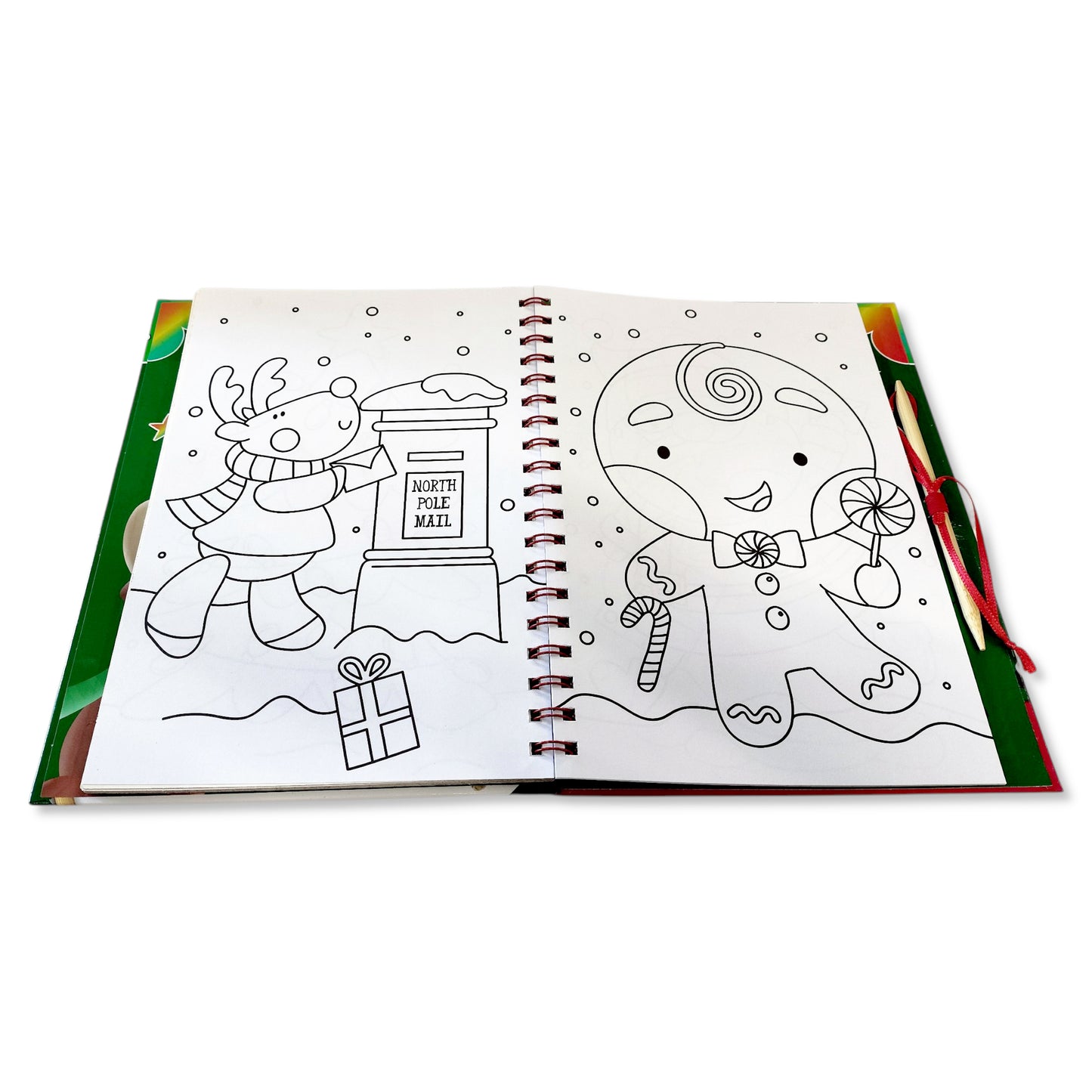 Rainbow Scratch Art Christmas Edition, Ages 4+ - Anilas UK