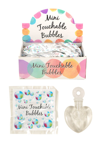 White Heart Mini Touchable Bubbles for Weddings - Anilas UK