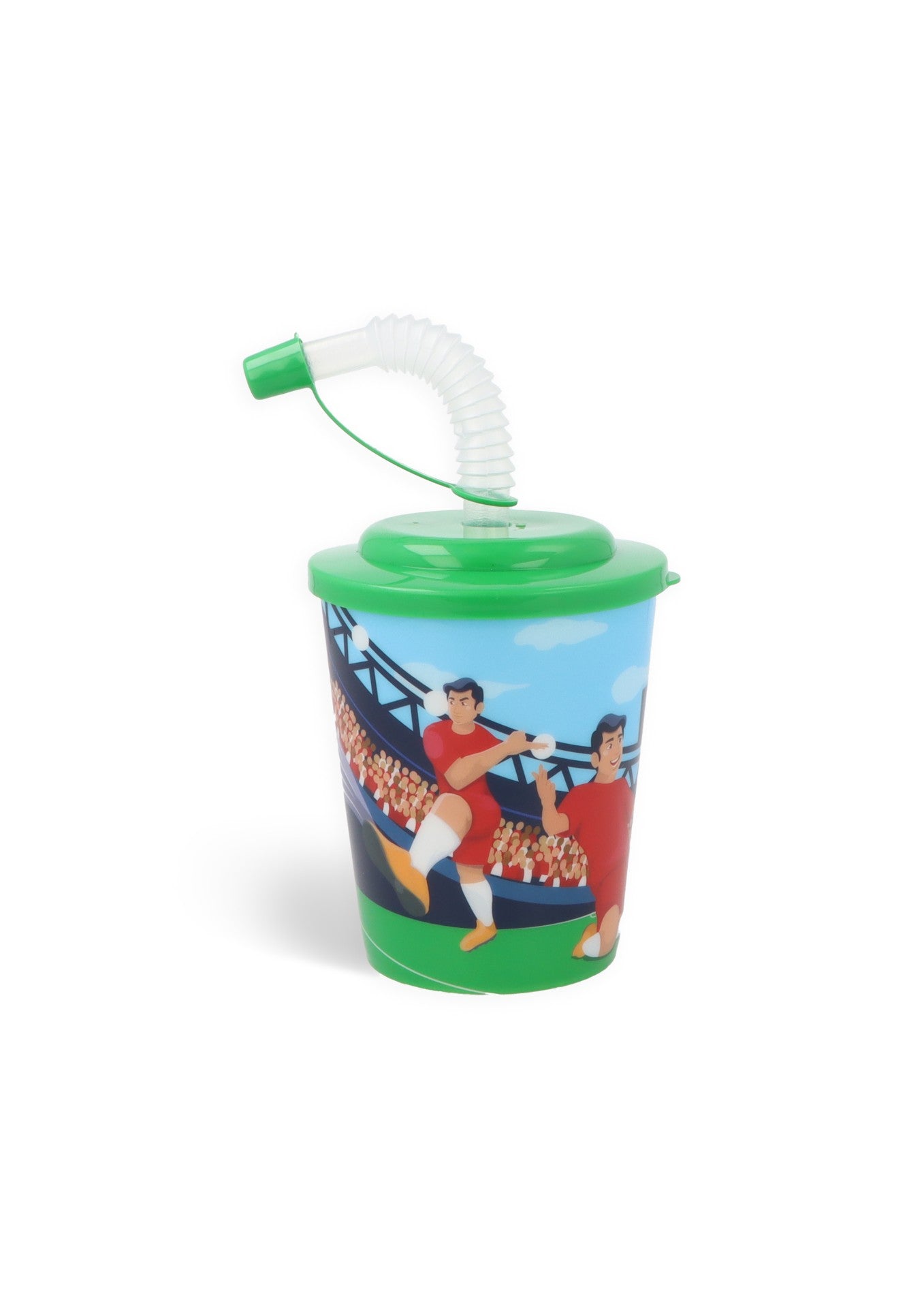 Football - Drinking Cup Tumbler With Straw