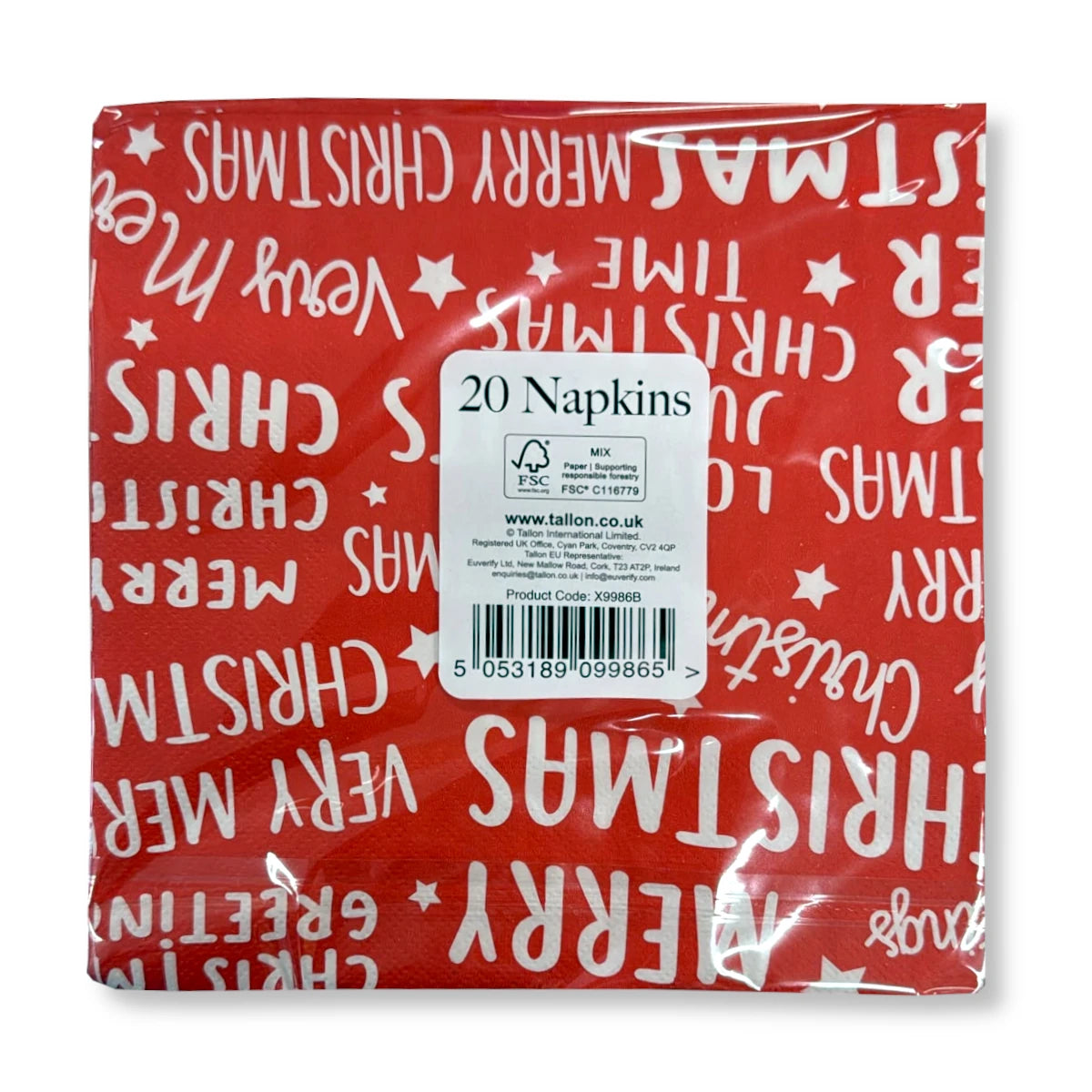 Christmas Mixed Theme Napkins (Pack of 20)
