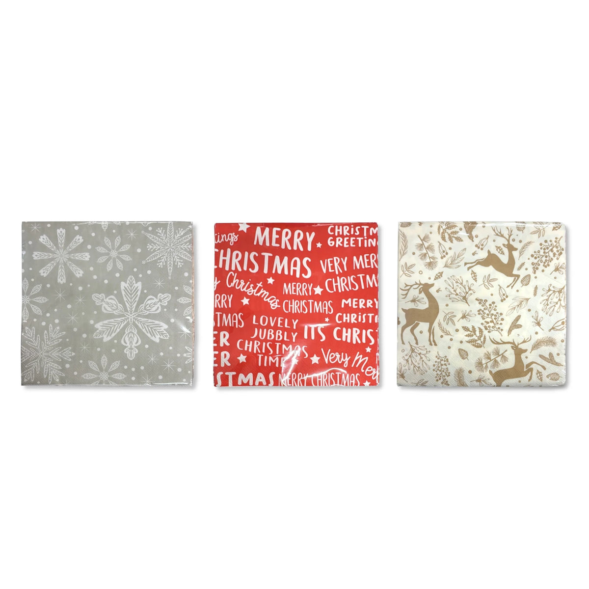 Christmas Mixed Theme Napkins (Pack of 20)