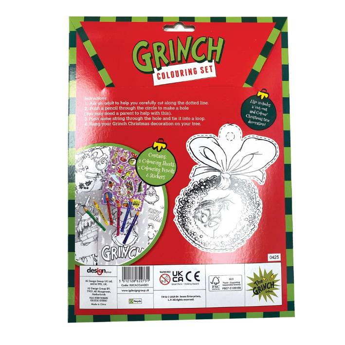 Grinch Christmas Colouring Set - Anilas UK