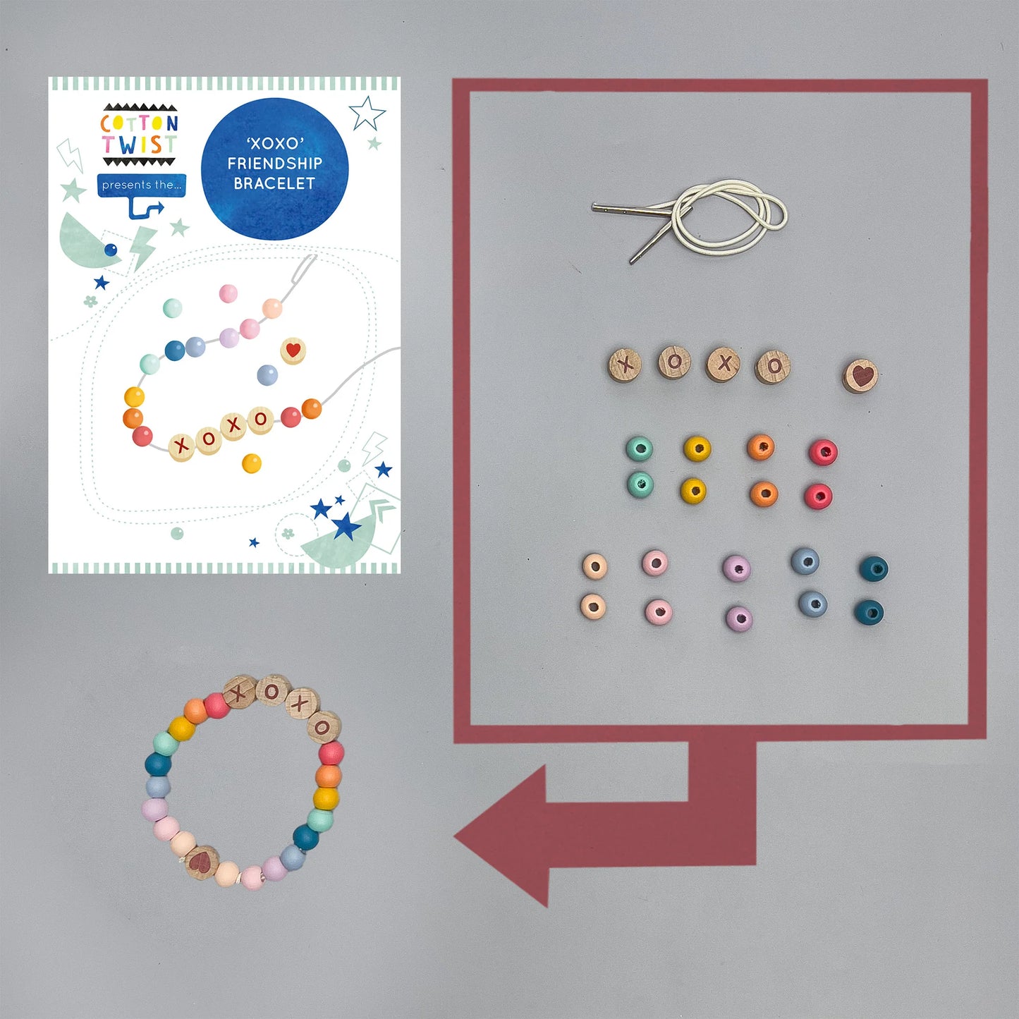 Make Your Own XOXO Friendship Bracelet - Anilas UK
