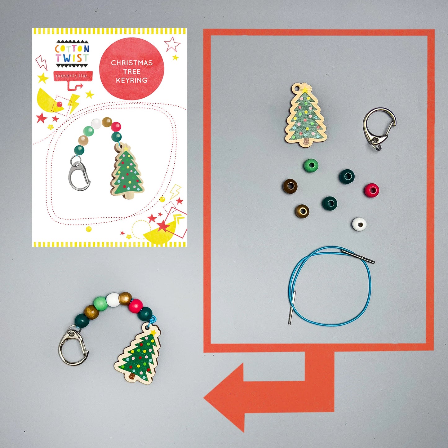 Make Your Own Christmas Tree Keyring - Anilas UK