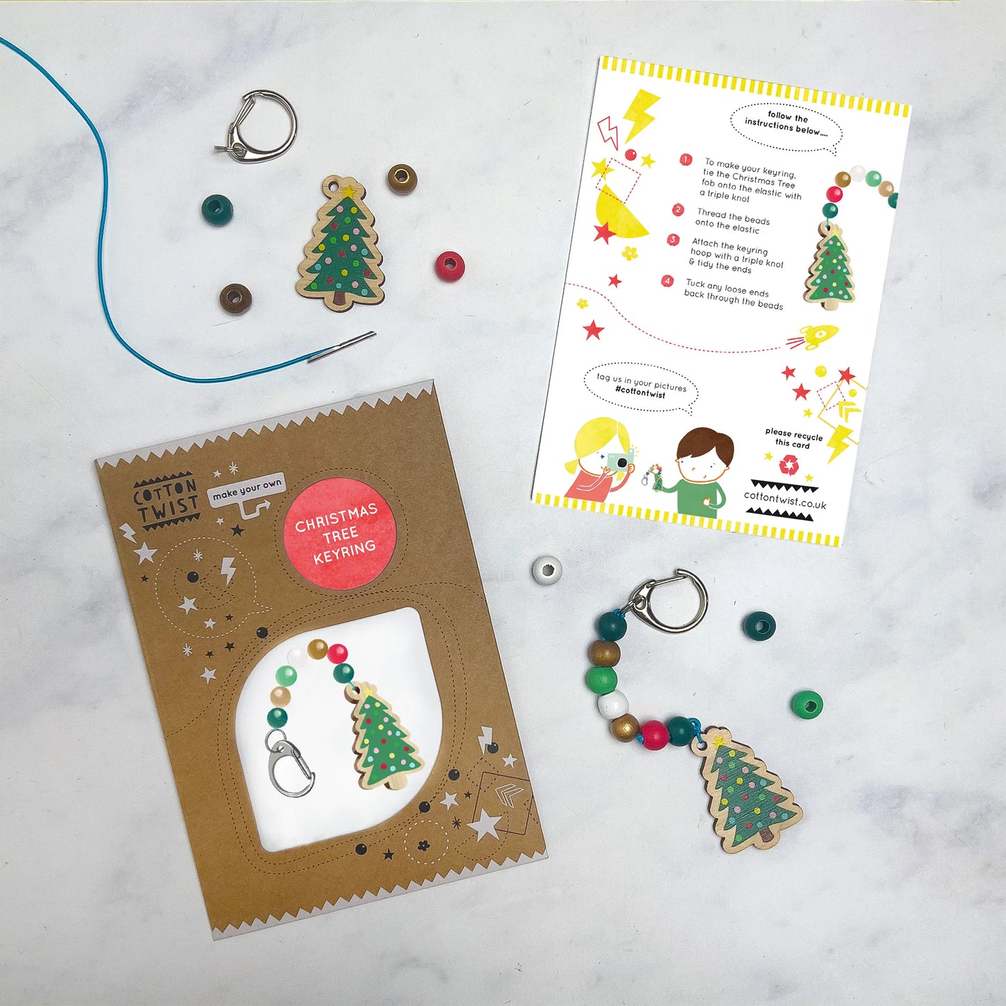 Make Your Own Christmas Tree Keyring - Anilas UK